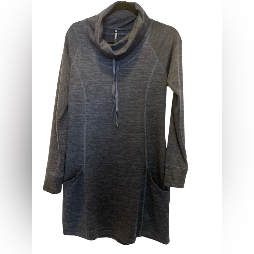 Kuhl ELIA Blue Cowl Neck Sweater Dress